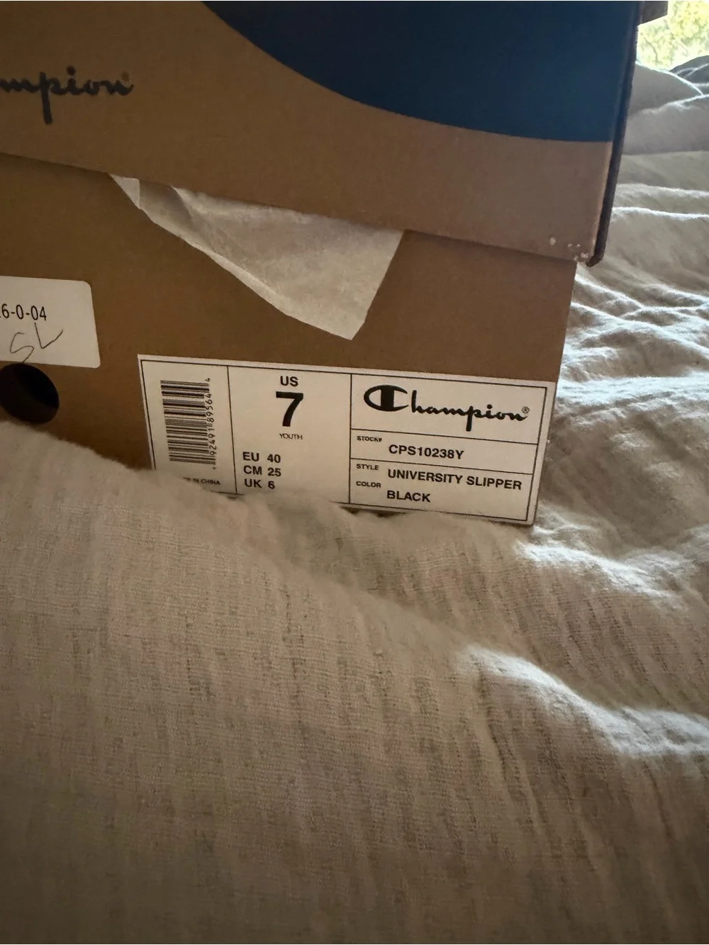 Champion Black Slip-On Kids Shoes with Red & Blue Logo